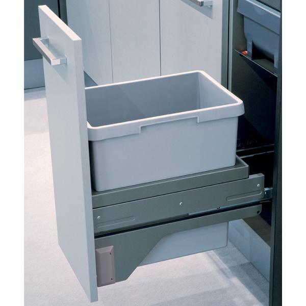 EURO CARGO-S Rayli çöp kutusu,gri,1x30lt