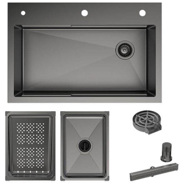 FOUNTAIN Eviye ve aksesuar seti,titanyum