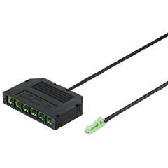 6 Çikisli çoklayici, 24V, plastik, siyah