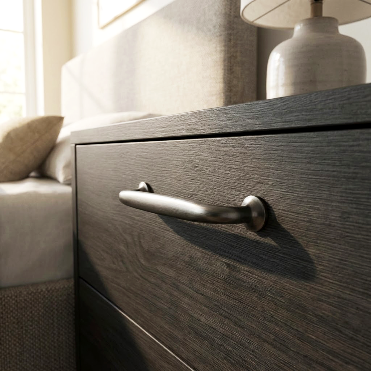 Pamir 128 mm Füme Zamak Kulp Dolap Çekmece Vestiyer Kulbu