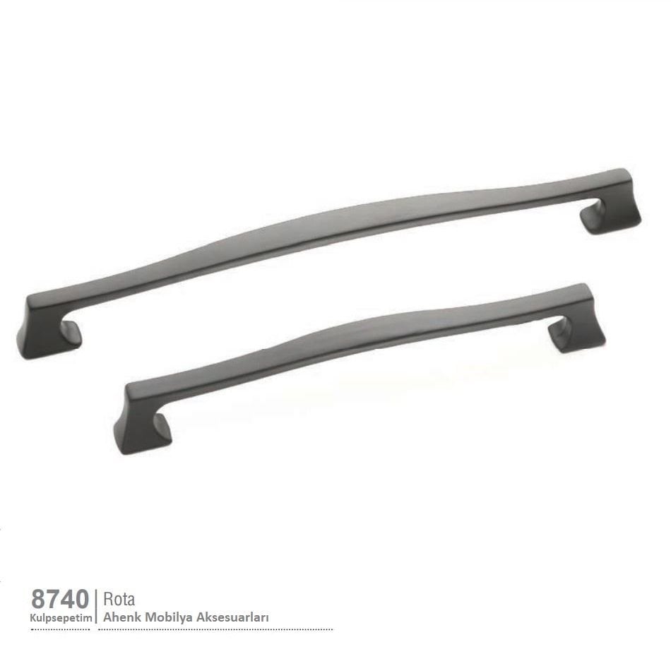 Rota 160 mm Siyah Zamak Kulp Dolap Çekmece Vestiyer Kulbu