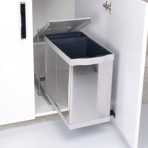 CLEVER Çöp kutusu paslanmaz çelik 35cm