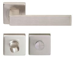 1531 Kare Rozetli Paslanmaz Çelik (WC) Kapı Kolu