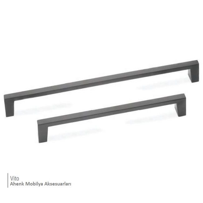 Vito 160 mm Siyah Zamak Kulp Dolap Çekmece Vestiyer Kulbu