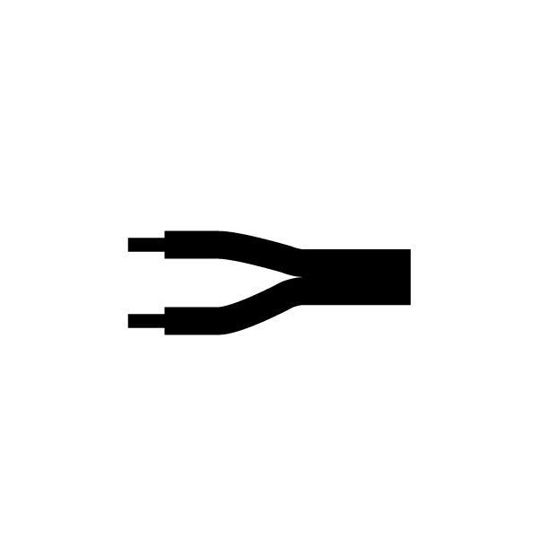 Açik uçlu güç kablosu, 2000mm, siyah