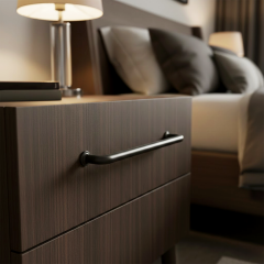 Ilgın 128 mm Siyah Zamak Kulp Dolap Çekmece Vestiyer Kulbu