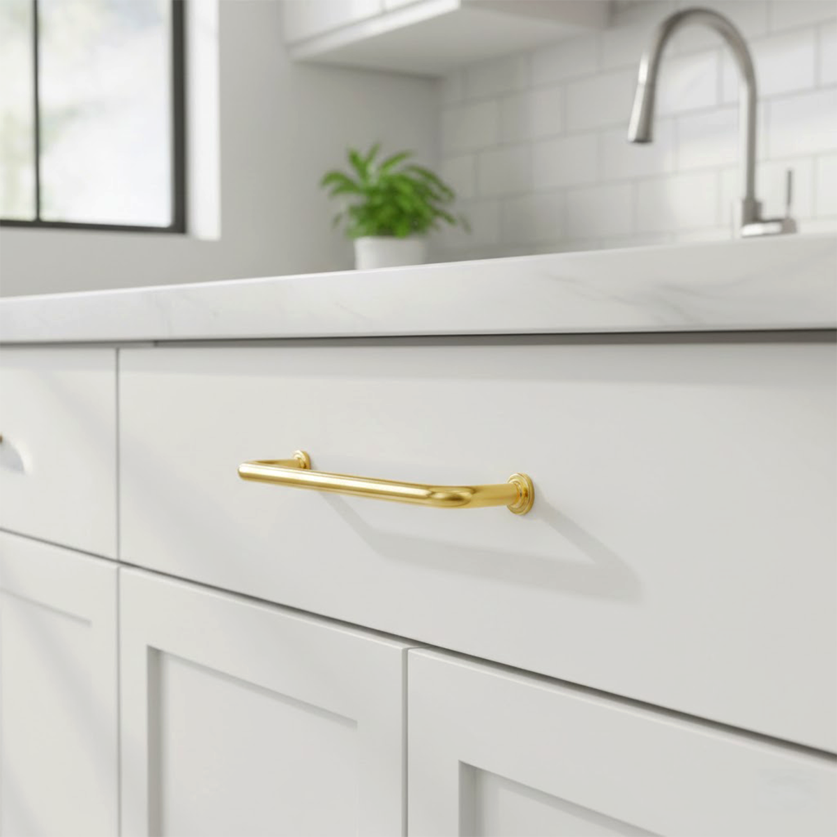 Ilgın 192 mm Altın Zamak Kulp Dolap Çekmece Vestiyer Kulbu