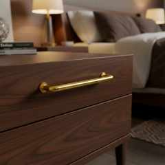 Ilgın 192 mm Altın Zamak Kulp Dolap Çekmece Vestiyer Kulbu