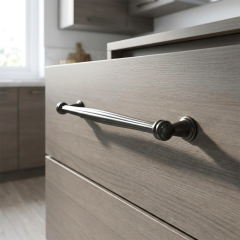 Sütun 160 mm Siyah Zamak Kulp Dolap Çekmece Vestiyer Kulbu