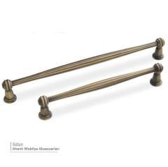Sütun 128 mm Antik Sarı Zamak Kulp Dolap Kulbu