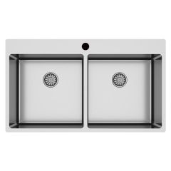 NOVARA14 Eviye,870x505mm,pas.çel.firçali