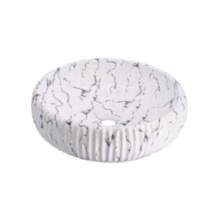 Kenarları Tırtıklı Beyaz Lavabo