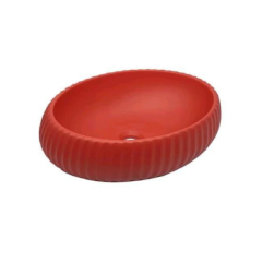 Yuvarlak Kırmızı Lavabo
