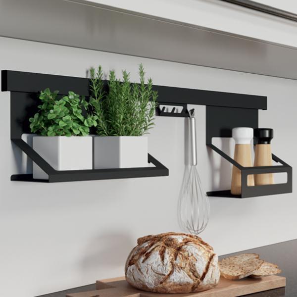 ADRIA Tezgah arasi aksesuar,siyah,900mm