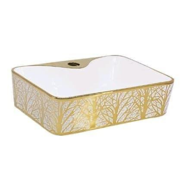 Gold Ağaç Desenli Lavabo