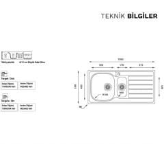 HYPNOS 100 DÜZ SAĞ TEZGAH ÜSTÜ KROM EVYE (1004X50)