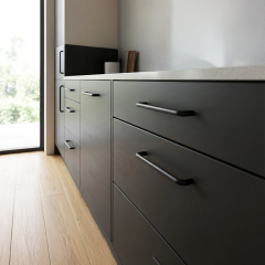 RYAN III Kulp mat siyah 96mm