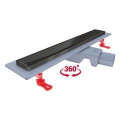 FLOWLINE Dus kanali,Ø50,400mm,m.siyah