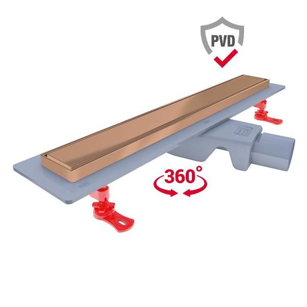 FLOWLINE Dus kanali,Ø50,400mm,p.rose