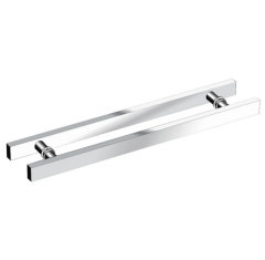 Alüminyum Krom Kare Kulp (2 Adet)