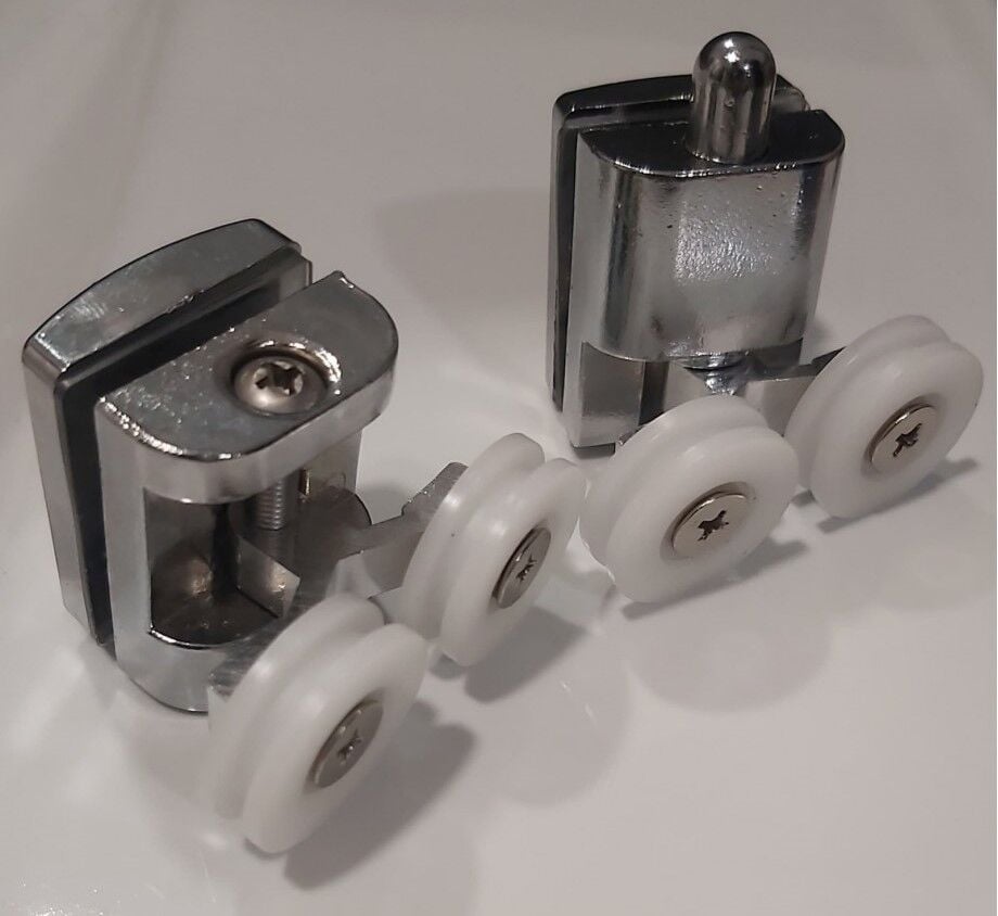 Duşakabin Metal Krom Rulman Teker (8 Adet)