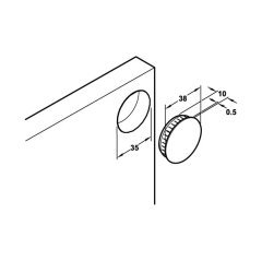 Kapak(tas delik için) plastik kahverengi