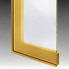 1x4 Alüminyum Çerçeve Kapak Profili Gold Altın Sarı Renk