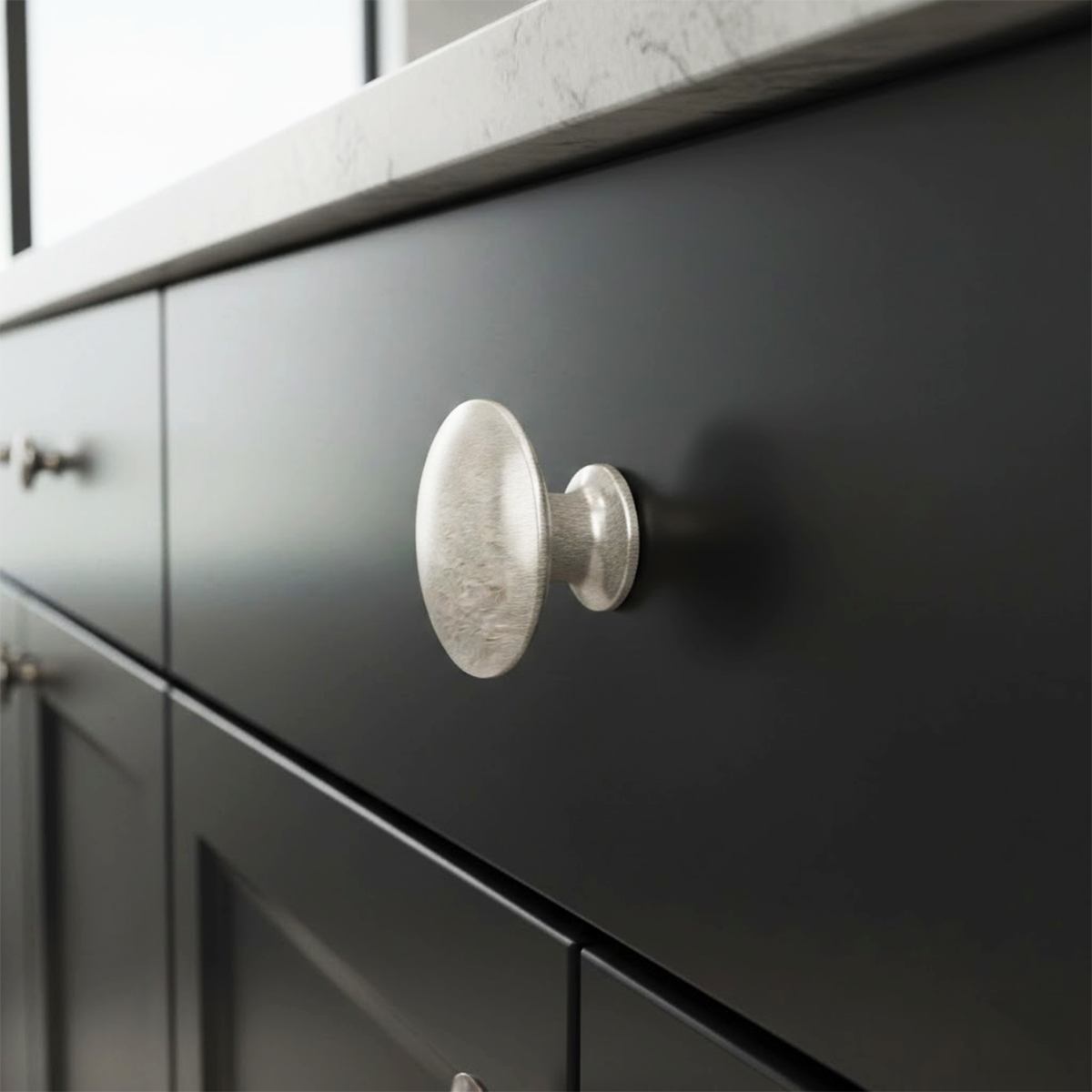 CLAUS II Düğme kulp paslanmaz çelik renkli Ø19mm