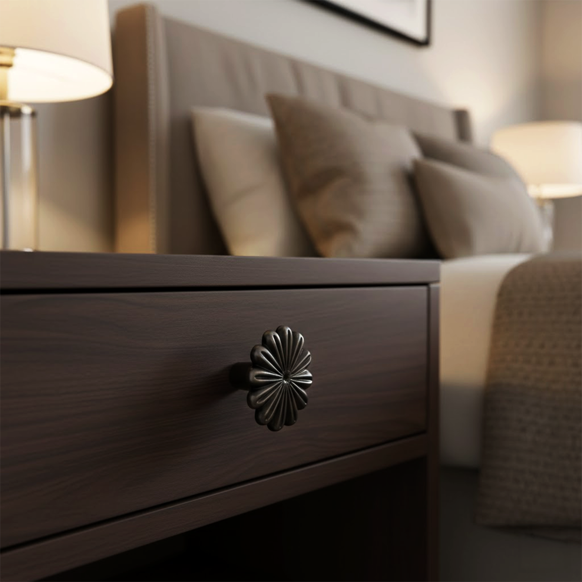 LILY Dügme Kulp antik gümüs