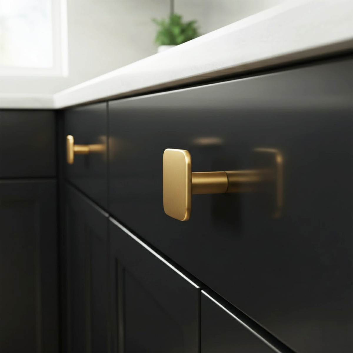 H2385 Düğme kulp mat altın