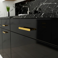 H2320 Kulp, mat altın 160mm