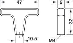 H2335 Düğme kulp mat altın