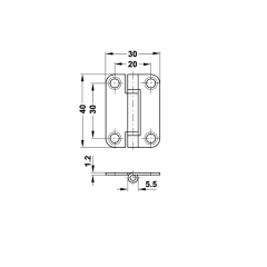 FONZO Yaprak mnt sabit mil galv. 25x22mm