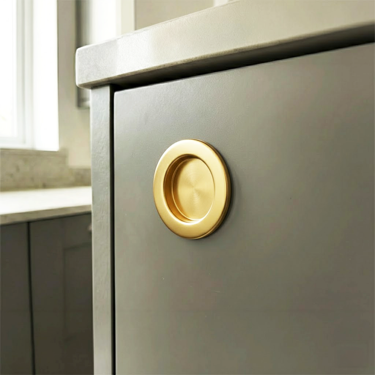 BAMBI II Gömme kulp, parlak altın(PVD) 50mm