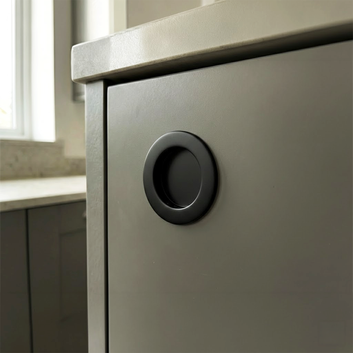 BAMBI II Gömme kulp, mat siyah(PVD) 50mm