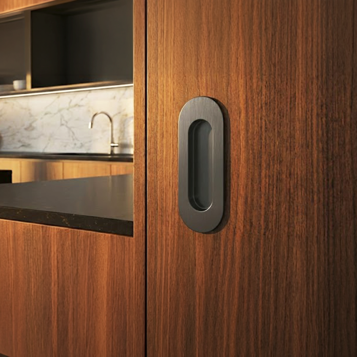 CELINE II Gömme kulp mat siyah(PVD)130x37mm