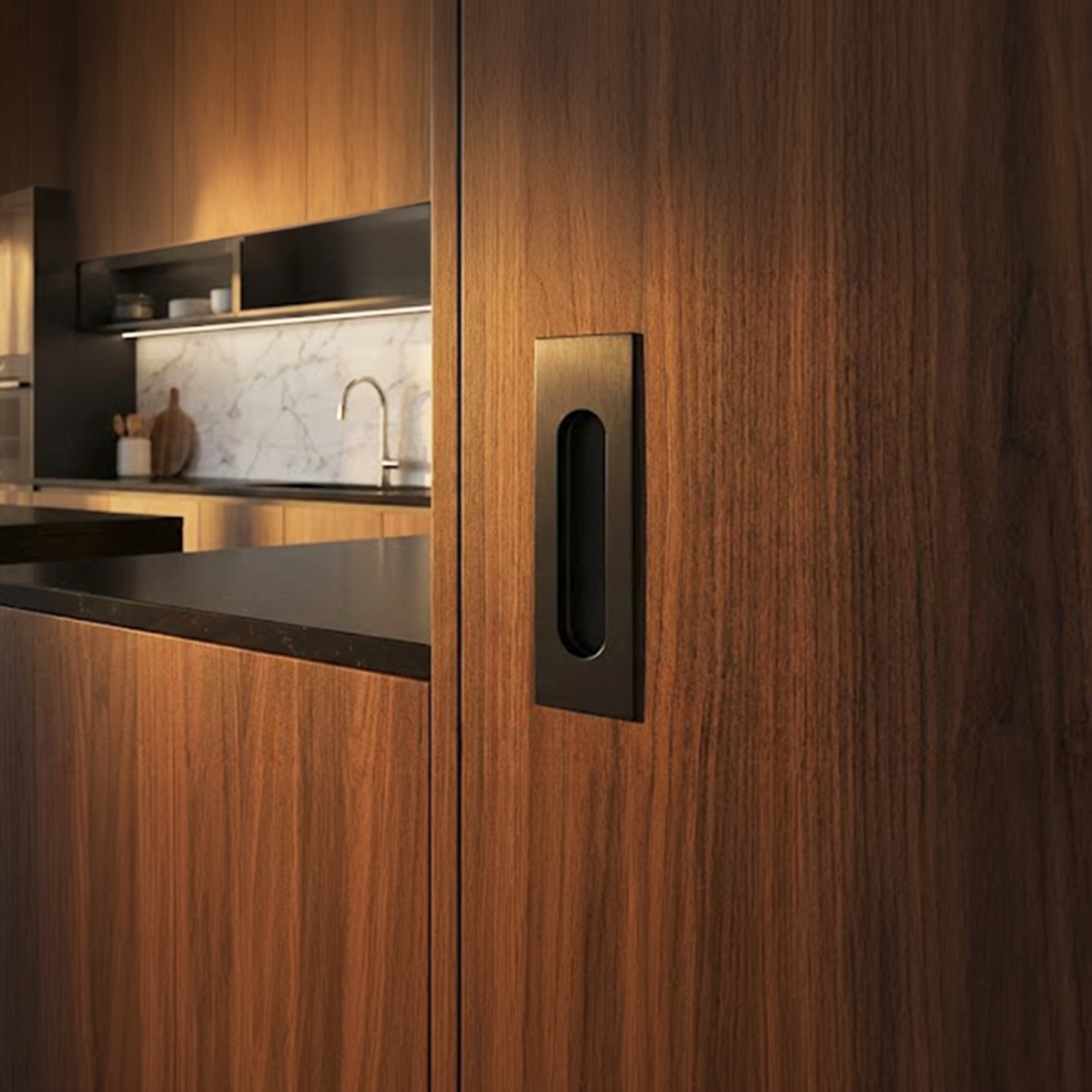 JACKLON Gömme kulp mat siyah(PVD)140x45mm