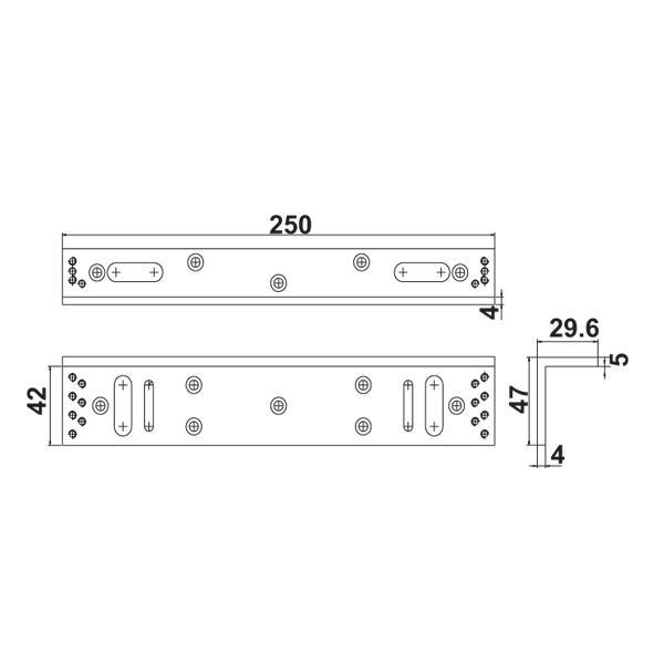 L Kösebent 250 kg e.manyetik kilit için