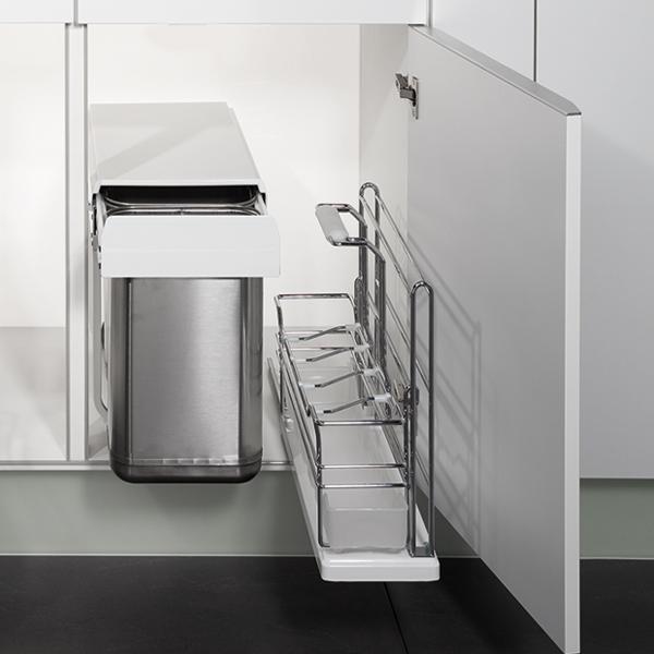 PORTERO Temizlik sepeti,parlak krom