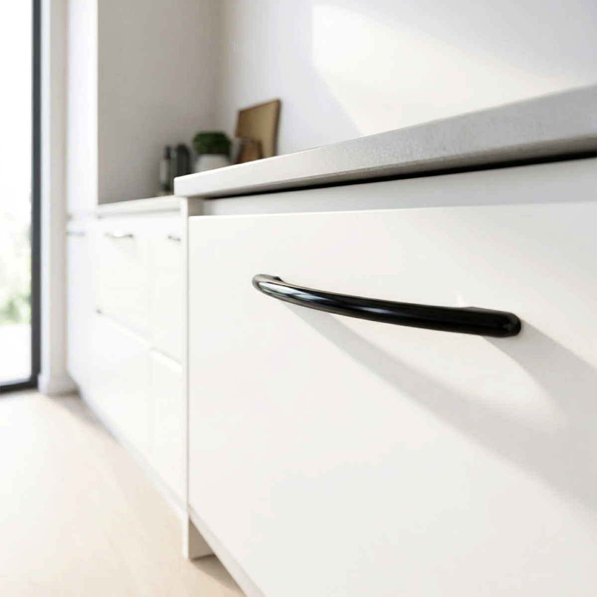 RUNE II Kulp mat siyah 128mm