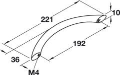 RUNE II Kulp mat siyah 192mm