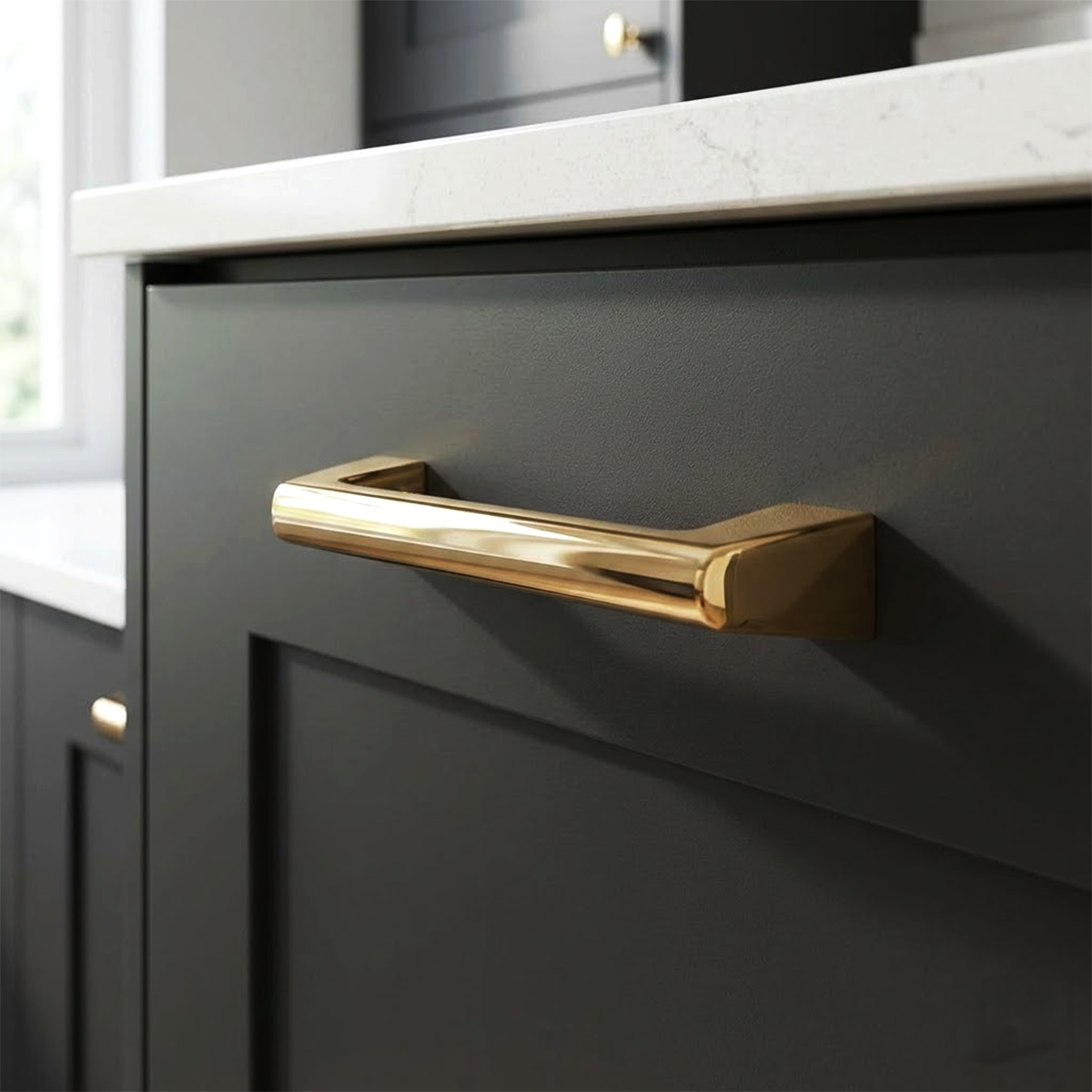 PORTE MK Kulp parlak altin 128mm