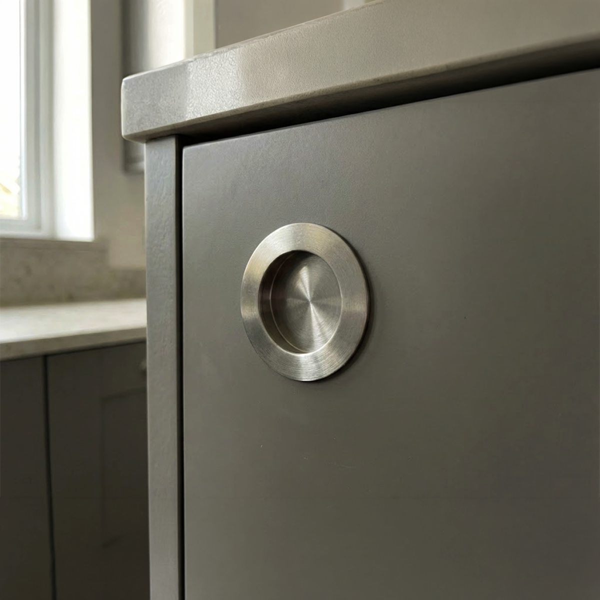 BAMBI II Gömme kulp, paslanmaz çelik renkli 50mm