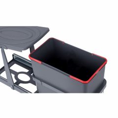 Teleskopik Raylı Çöp Kovası 24 LT Antrasit