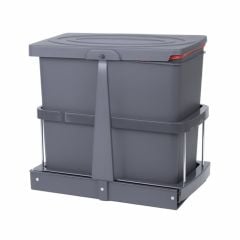 Teleskopik Raylı Çöp Kovası 24 LT Antrasit