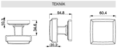 Çebi A5104 PC35 Mat Altın Topuz Kol Çift Taraf (Hareketli)