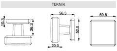 Çebi A5106 PC24 Siyah Topuz Kol Tek Taraf (Sabit)