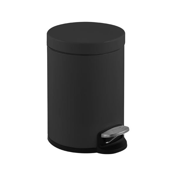 POTTY Pedalli çöp kutusu,3L,mat siyah