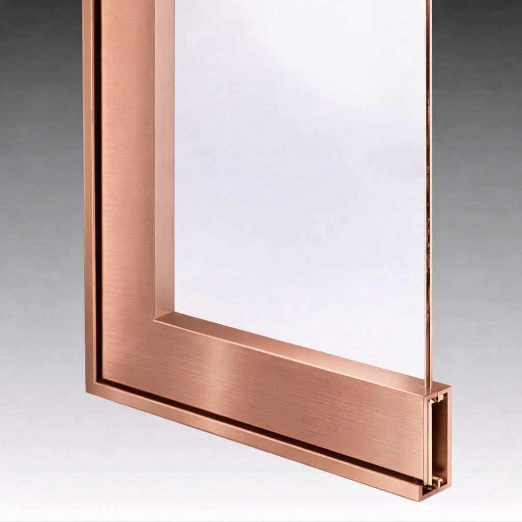 1x4 Alüminyum Çerçeve Kapak Profili Parlak Rose Bakır Renk