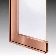 1x4 Alüminyum Çerçeve Kapak Profili Parlak Rose Bakır Renk